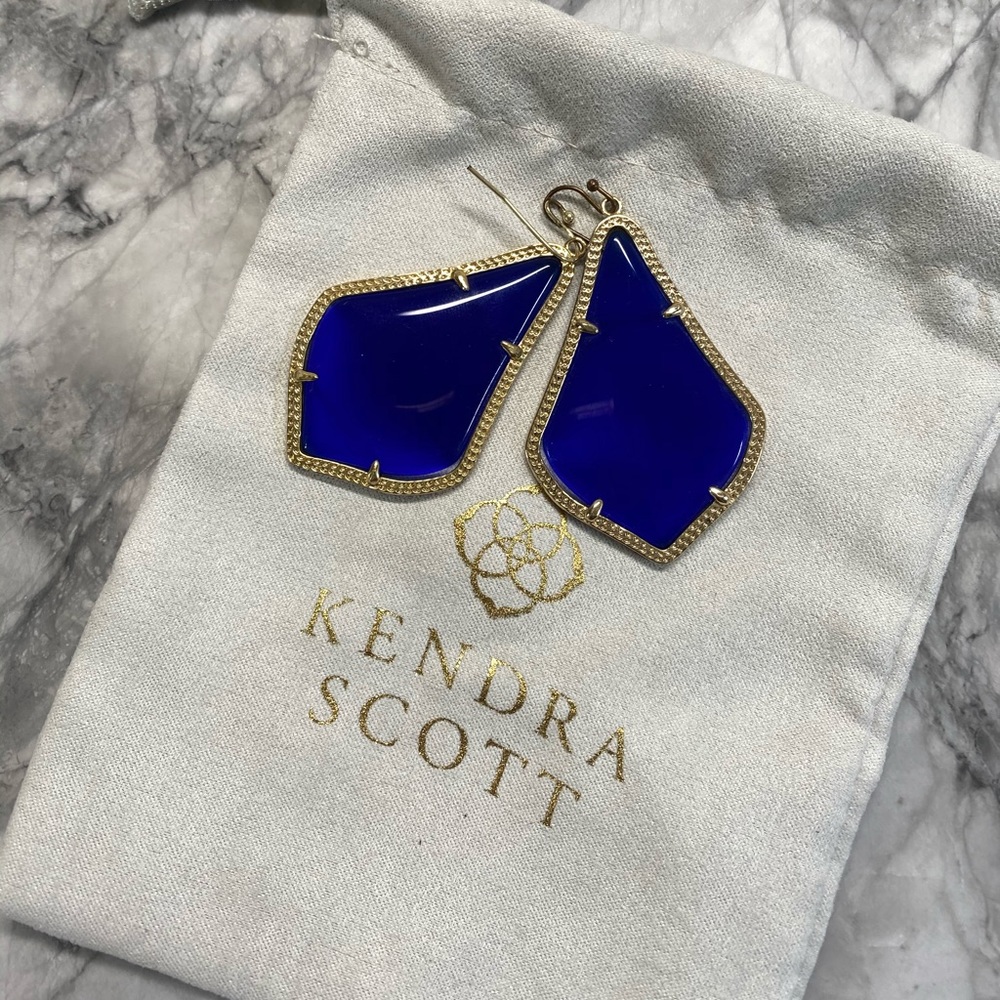 Kendra Scott Alex Drop Earrings, Gold/royal blue
